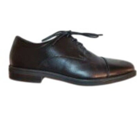 Mens Apt. 9 Black Cap-Toe Oxfords With Ortholite Insole Size 9M - 0141 - Picture 2 of 9